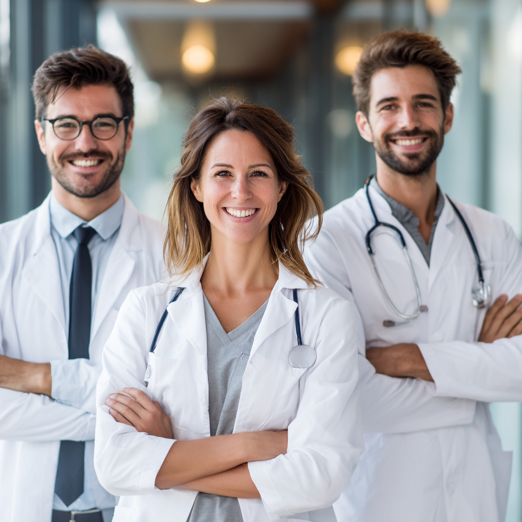 Smiling European man in his 40s with healthy appearance, natural outdoor setting, professional lifestyle photography